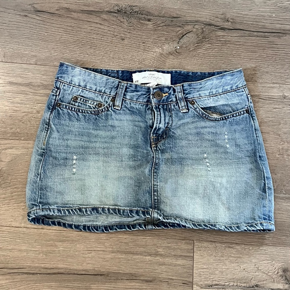 jean mini skirt